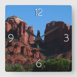 Relógio Quadrado Rochas da Catedral em Sedona Arizona Monumento