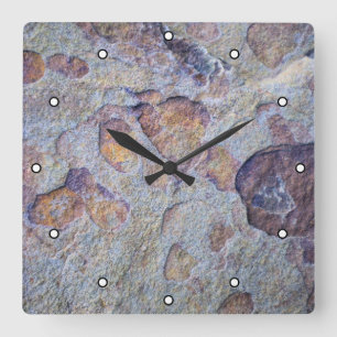 Relógio Quadrado Rock Iron Ore Stone com Pontos