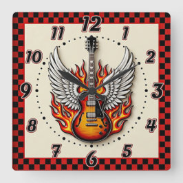 Relógio Quadrado Rockabilly