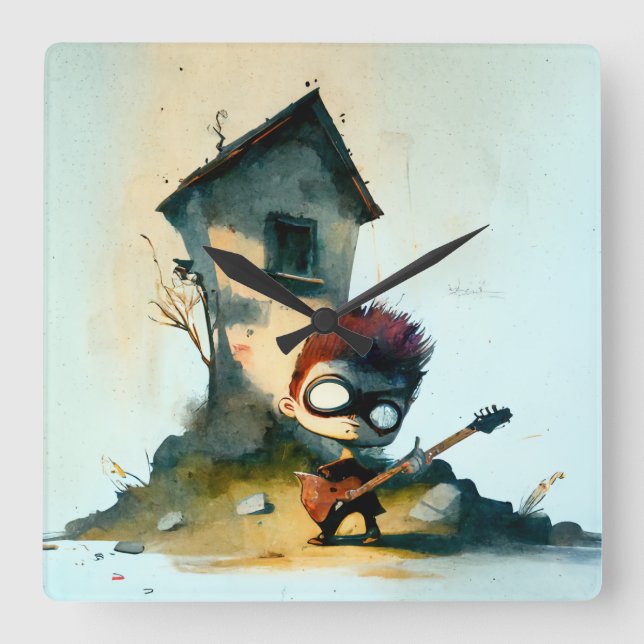 Relógio Quadrado Rocking Randy (Frente)