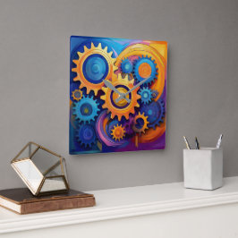 Relógio Quadrado Rodas vivas