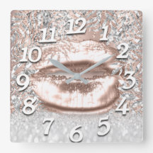 Rosa FloralKiss Números de Lábios Beauty Silver