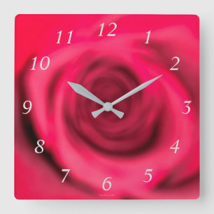 Relógio Quadrado Rosa Wall Clock indefinido