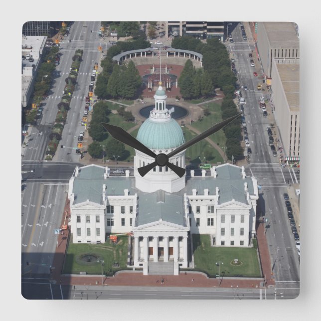 Relógio Quadrado Rua Louis Clock (Frente)