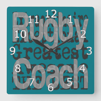 Relógio Quadrado Rugby Coach Extraordinaire