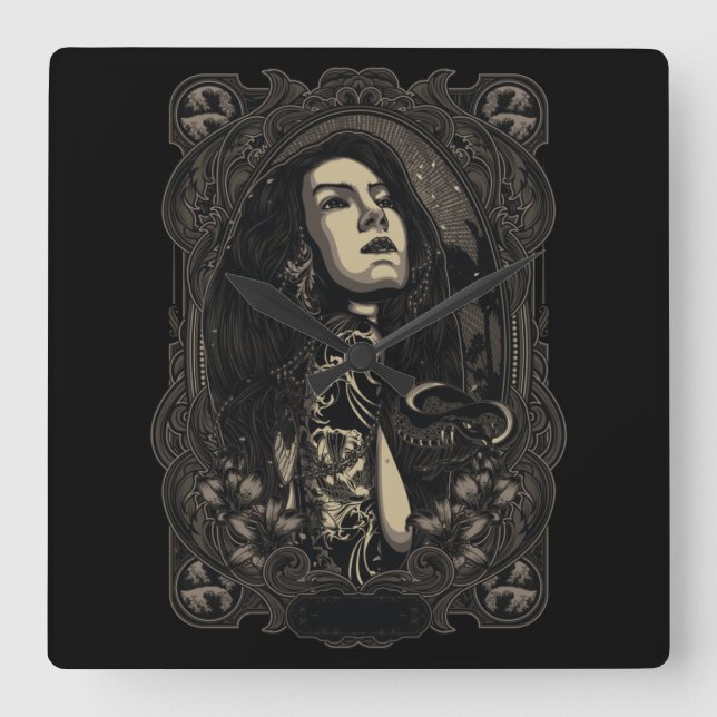 Relógio Quadrado Sabda Alam (Frente)