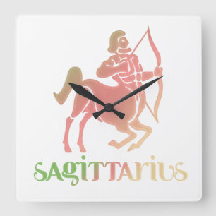 Relógio Quadrado Sagittarius Astrology Zodiac d1 Wall Clock 2