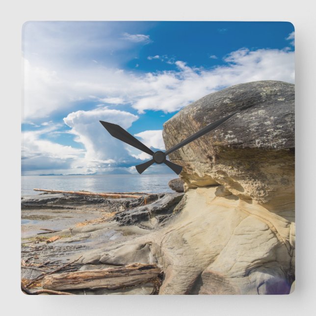 Relógio Quadrado Salish Sea Thunderhead Nanaimo BC (Frente)