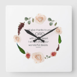 Relógio Quadrado Salm 9, Contarei Todos Os Seus Maravilhosos Deeds 