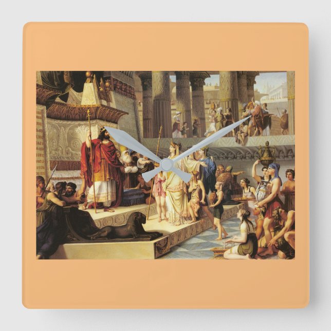 Relógio Quadrado Salomão e Rainha de Sheba - Giovanni De Min (Frente)