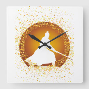 Relógio Quadrado samurai