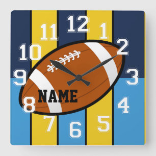 Relógio Quadrado San Diego Colors Futebol Wall Clock