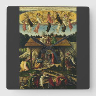 Relógio Quadrado Sandro Botticelli - O Nascimento Místico – Arte Er