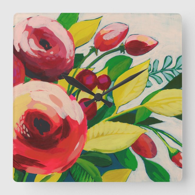 Relógio Quadrado Sangue Vivacioso (Frente)