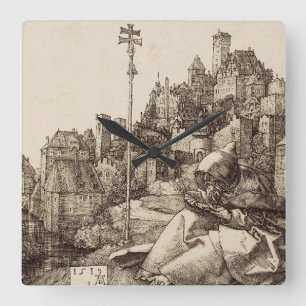 Relógio Quadrado Santo Antônio Lendo por Albrecht Durer