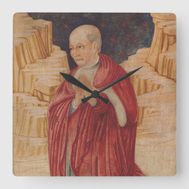 Relógio Quadrado Santo John Cassian Church Padre (Frente)
