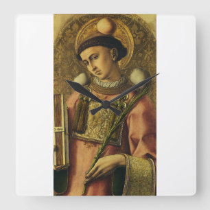 Relógio Quadrado São Estêvão o Protomártir Iconografia de Belas Art