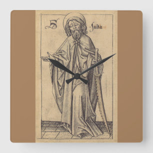 Relógio Quadrado São Judas Tadeu, o Apóstolo e irmão de Jesus