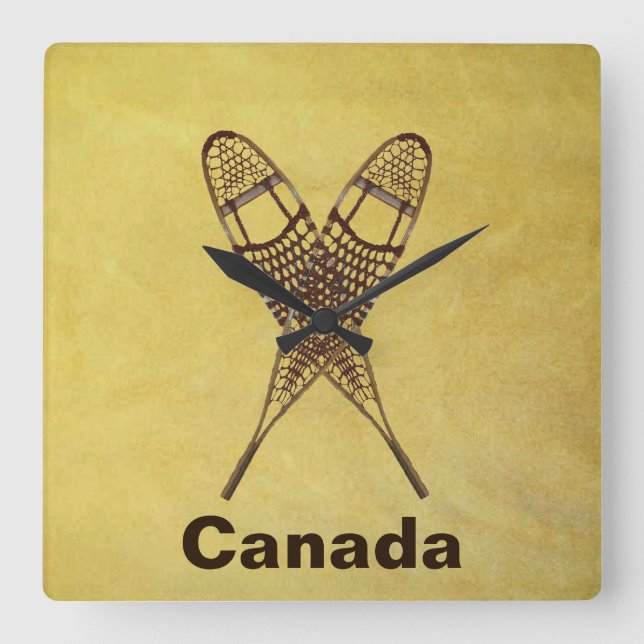 Relógio Quadrado Sapatos de neve (Frente)