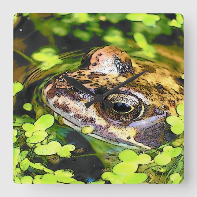 RELÓGIO QUADRADO SAPO (Frente)