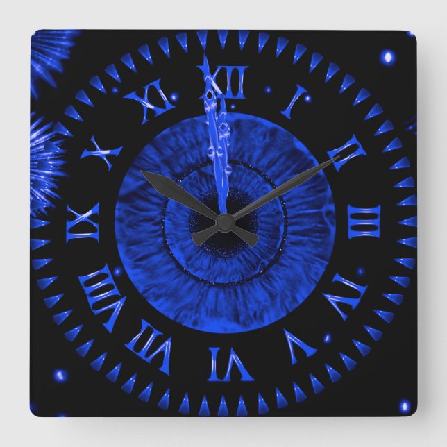 Relógio Quadrado Sapphire Midnight  Clock (Frente)