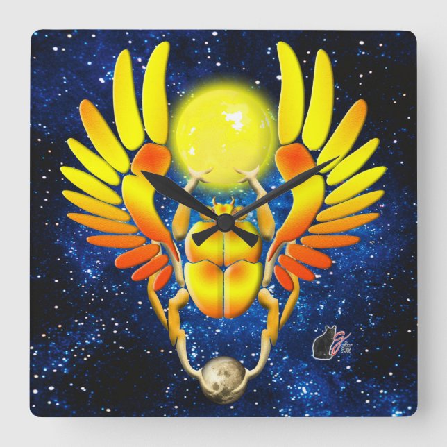 Relógio Quadrado Scarab (Frente)