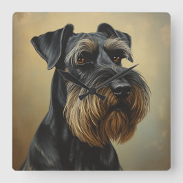 Relógio Quadrado Schnauzer Gigante