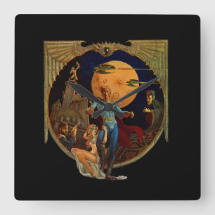 Relógio Quadrado Sci-Fi Hero