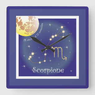 Relógio Quadrado Scorpione 24 ottobre al 22 novembre Uhr