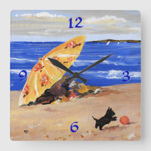 Relógio Quadrado Scottie no Beach Clock