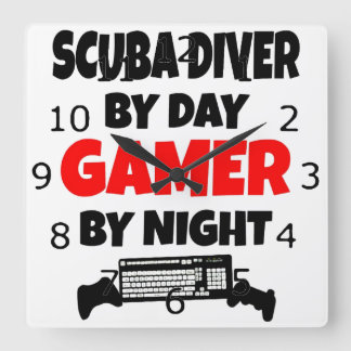 Relógio Quadrado Scuba Diver Gamer