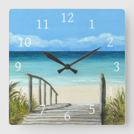 Relógio Quadrado Sea View 147 mar praia