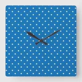 Relógio Quadrado Seamless blue background polka dot pattern 