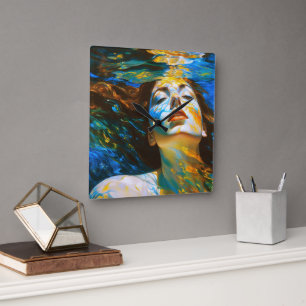 Relógio Quadrado "Selene" - Mulheres Na Água