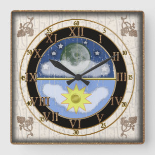 Relógio Quadrado seletor do sunmoon