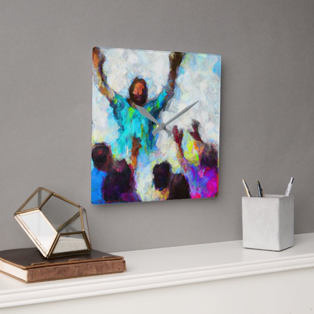 Relógio Quadrado Senhor abstrato, Precisamos De Você Agora Mais Do  (Escritório)