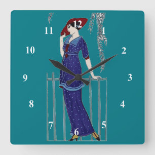 Relógio Quadrado Senhora elegante do 1920 da forma de Paris