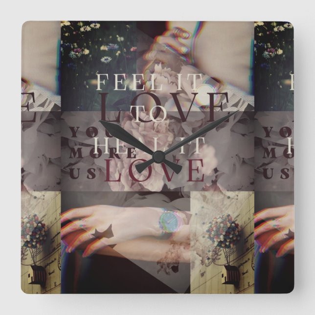 Relógio Quadrado Sentir (Frente)