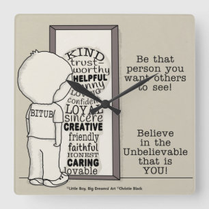 Relógio Quadrado Ser Essa Pessoa