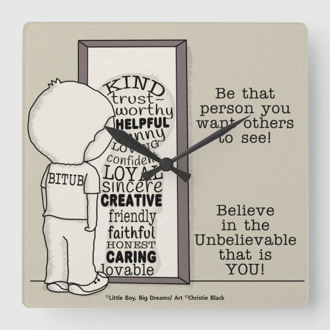 Relógio Quadrado Ser Essa Pessoa (Frente)