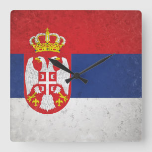 Relógio Quadrado Serbia