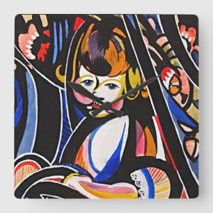 Relógio Quadrado Serenity Child in Rocker Wall Clock