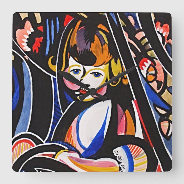 Relógio Quadrado Serenity Child in Rocker Wall Clock (Frente)
