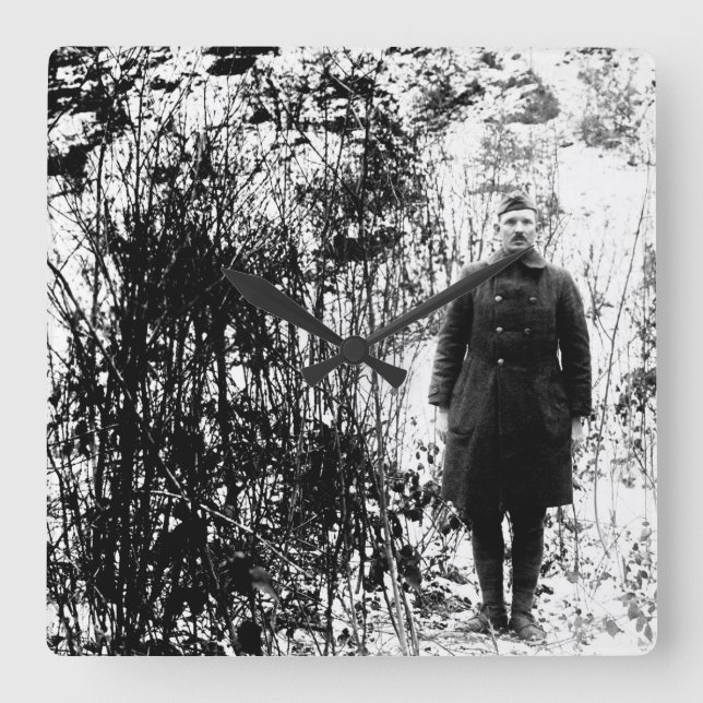 Relógio Quadrado Sergt. Alvin C. York, 328th imagem de Infantry_War (Frente)
