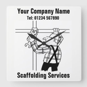 Relógio Quadrado Serviços Scaffolding