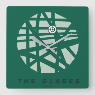 Relógio Quadrado Seta   o mapa da cidade dos Glades