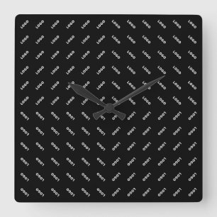 Relógio Quadrado Seu logotipo ou imagem carregada Padrão Moderno