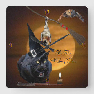 Relógio Quadrado Seu o pulso de disparo de parede Witching da hora
