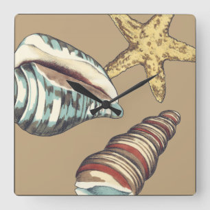 Relógio Quadrado Shell Trio em Khaki