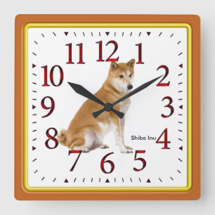 Relógio Quadrado Shiba Inu